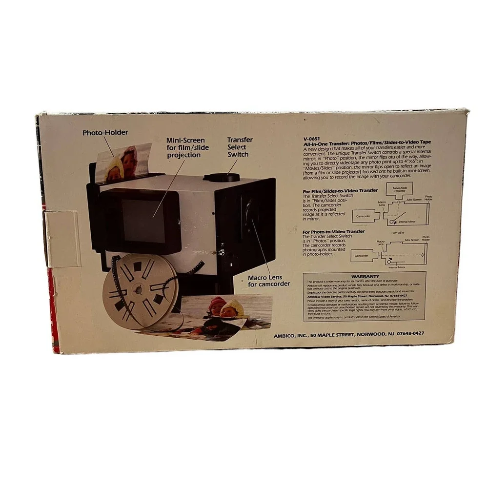 AMBICO Model V-0651 All-in-one Photos, Film and Slides‎ to Video Transfer System